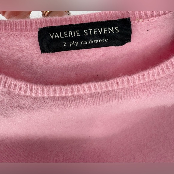 Valerie Stevens 2 Ply 100% Cashmere Short Sleeve Blouse - Picture 9 of 10